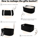 OIAHOMY Storage Basket for Shelves, Closet Cube Storage Bins Baskets for Clothes Blanket Towels, Baby Nursery, Toy Baskets Box, Woven Rope Basket, 15.75*11.81*7.09 IN, 2 Packs Black by TinyTreasures Baby Boutique