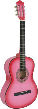 Smartxchoices 38" Acoustic Guitar Bundle with Gig Bag Strap Pitch Pipe Extra Strings Set Pick PINK 6 String for Beginners Starter Kids Girls Youths Students Right-handed (PINK) by TinyTreasures Baby Boutique