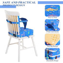 Toddler Booster Seat for Dining Table, Dinosaur Booster Seat for Table with Backrest and Adjustable Seat Belts Non-Slip Bottom Portable Booster Seat Increasing Cushion for Kid Baby Eating Travel Home by TinyTreasures Baby Boutique