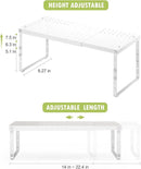 Expandable Cabinet Organizer Shelf With Adjustable Height, Stackable Kitchen Countertop Organizer Rack, Adjustable Shelf Riser For Kitchen Counter, Pantry, Cupboard, Desk, Tabletop by CozyNest Decor