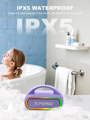 TPone Portable Bluetooth Speaker, 30W (Peak) Wireless Speaker for Outdoor, Up to 12H Playtime, IPX5 Waterproof with Light, TWS Pairing, for Home/Party/Outdoor/Beach, Birthday Gift (Chilled Lilac) by TinyTreasures Baby Boutique