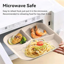 10 Inch Portion Control Divided Plates for Healthy Eating, 4PCS Unbreakable Wheat Straw Dinner Plate BPA Free, Plates for Kids Adults Picnic,Reusable Plates (4 PACK) by CozyNest Decor