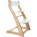 FORNEL Scandinavian Wooden High Chair | The Adjustable Grow-with-Me Chair, A Smart Alternative to Stokke | Perfect for Modern, Minimalist Kitchens (Natural & White) by TinyTreasures Baby Boutique
