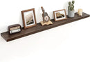 Floating Shelves for Wall Decor, 8 Inch Deep Rustic Solid Elm Wood Floating Shelves Wall Mounted, Wall Shelves with Invisible Bracket for Living Room Bathroom Bedroom Kitchen, 55 Inch Set of 1, Walnut by CozyNest Decor