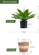 Velener Fake Agave with Rattan Pot, Artificial Plant Outdoor Agave - Fake Sucuulents Plants for Indoor and Outdoor Decor(16 Inch) by GreenHaven Gardens
