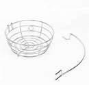 Livabber Countertop Fruit Basket Bowl with Banana Hanger, Modern Standing Fruit Vegetable Bowl Storage, with Banana Tree Holder for Kitchen Dinning Table (Round Metal, Chrome) by CozyNest Decor