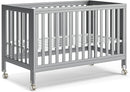 EvoNest Baby Crib, 11 in 1 Convertible Mini Crib with Wheels, 100% New Zealand Wood Growing Bed, 4 Adjustable Mattress Height,Grey by TinyTreasures Baby Boutique