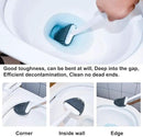 Sellemer Toilet Brush and Holder Set for Bathroom, Flexible Toilet Bowl Brush Head with Silicone Bristles, Compact Size for Storage and Organization, Ventilation Slots Base (2 Pack, White) by CozyNest Decor