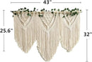 guzhiou large macrame wall hanging - Boho Tapestry Macrame Wall Decor Art- Chic Bohemian Handmade Woven Tapestry Home Decoration for Bedroom Living Room Apartment Wedding Party - 43"x32" (with Ivy) by CozyNest Decor