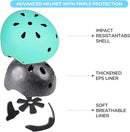 Adjustable Kids Helmet with Knee Pad, Elbow Pads & Wrist Guards - Toddler Bike Helmets for Ages 3-5, 5-8, 8-14 Years - Perfect for Skating, Biking, Cycling, and Skateboard - for Boys and Girls by TinyTreasures Baby Boutique