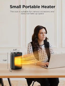 1000W Small Space Heater for Indoor Use, 2S Fast Heating, PTC Ceramic Electric Space Heater with 3 Modes, Thermostat, Overheated & Tip-Over Safety Protection, Portable Heater for Office and Bedroom by CozyNest Decor