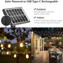 SUNTHIN 100ft Solar String Light Outdoor, USB Rechargeable Patio Solar Outdoor Lights with Waterproof & Shatterproof 30 LED Bulbs for Backyard, Porch, Garden, Pool, Party, Camping by CozyNest Decor