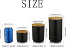 Ceramic Food Storage Jar Canister Modern Design Food Canisters with Airtight Seal Bamboo Lid, Loose Tea Coffee Spice Nuts Snacks Storage Jar Canister (Black 27.05oz/800ml) by CozyNest Decor