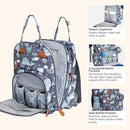 BabbleRoo Diaper Bag Backpack - Baby Essentials Travel Tote - Multi Function Waterproof Diaper Bag, Travel Essentials Baby Bag with Changing Pad, Stroller Straps & Pacifier Case - Unisex, Sea Animals by TinyTreasures Baby Boutique
