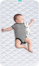 Crib Mattress Protector Pad Cover Quilted Waterproof Incontinence Bed Pads Wetting Protection Pad 52" x 28" Reusable & Non-Slip Potty Training Pads for Toddlers (Quilted Improved Thickness) by TinyTreasures Baby Boutique
