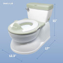 Real Feel 2-in-1 Potty with Wipes Storage, Flushing Sounds & Disposable Liners - Realistic Toilet - Easy to Clean & Assemble - Jool Baby (Sage) by TinyTreasures Baby Boutique
