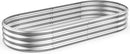 Galvanized Raised Garden Bed Kit 8ft Galvanized Planter Garden Boxes Outdoor, Oval Large Metal for Vegetables by GreenHaven Gardens