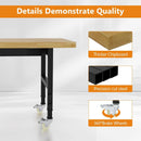 60" Work Bench with Wheels, Adjustable Height Workbench with Drawers, Heavy-Duty Work Table with Power Outlets, 2000 LBS Capacity Workstation for Garage, Workshop, Office, Home by GreenHaven Gardens