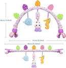 Caterbee Travel Arch Bassinet Toys for Baby Hanging on Stroller, Crib & Pram. Activity Toy bar for Baby Bouncer(Purle) by TinyTreasures Baby Boutique