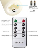 danip flameless Candle, with Embedded String Lights, 5-Piece LED Candles, with 10-Key Remote Control, 24-Hour Timer Function, Dancing Flame, Real Wax, Battery-Powered. (Ivory White) by CozyNest Decor