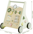 Beright Wooden Baby Walker Push and Pull Learning Activity Walker Kids’ Activity Toy Multiple Activities Center Develops Motor Skills & Stimulates Creativity(Green) by TinyTreasures Baby Boutique