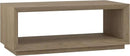 Henn&Hart 48" Rectangular Coffee Table with Open Storage Shelf for Living Room, Family Room, or Office, Antiqued Gray Oak by CozyNest Decor