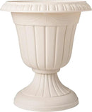 PL10BG Classic Traditional Plastic Urn Planter Indoor/Outdoor 15" x 13", Beige by GreenHaven Gardens