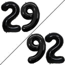 GOER Number 29 Balloons for 29th Birthday Party Decorations,42 Inch Jumbo Foil Helium 92 Balloons for 92nd Birthday Party Decoration (Black) by TinyTreasures Baby Boutique