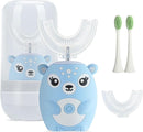Kids Electric Toothbrushs U Shaped sonic Automatic Toothbrush with 4 Brush Heads, Six Cleaning Modes,Cartoon deer Modeling , full mouth toothbrush for baby by TinyTreasures Baby Boutique
