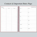 Daily Planner Undated - B5 To Do List Notebook Hourly Schedules, Spiral Appointment Planner for Women and Men, PVC Hardcover, Inner Pocket, Elastic Closure, 7" x 10", Pink by TinyTreasures Baby Boutique