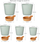 GARDIFE Plant Pots 7/6.5/6/5.5/5 Inch Self Watering Planters with Drainage Hole, Plastic Flower Pots, Nursery Planting Pot for All House Plants, African Violet, Flowers, and Cactus,Green by GreenHaven Gardens