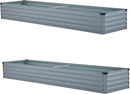8x2x1ft(2 Pack) Galvanized Raised Garden Bed,Outdoor Planter Box Metal Patio Kit Planting Bed for Vegetables Flowers Herb,Grey by GreenHaven Gardens