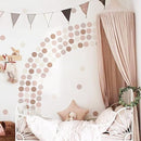 Boho Polka Dot Wall Decals Pink Dots Wall Sticker for Kids Baby Girls Living Room Bedroom Playroom (6 Sheets) by TinyTreasures Baby Boutique