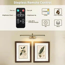 Wireless Picture Lights with Remote and Timer Rechargeable Brass Gallery Lighting Battery Operated Art Lights Over Frame Portrait 5W 24'' Inch Warm White by CozyNest Decor