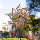 Viveta Metal Wind Spinners Outdoor,Vintage Kinetic Wind Spinner Garden Pinwheels with Metal Stake for Patio,Lawn,Garden,59 * 13.4 Inch by CozyNest Decor