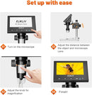 Elikliv Microscope, LCD Digital Coin Microscope 1000x, Coin Magnifier with 8 Adjustable LED Lights, PC View Compatible with Windows/MacBook, EDM4, 4.3-Inch by TinyTreasures Baby Boutique
