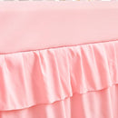 Tufted Ruffle Crib Bedding Set 3 Pieces Baby Boho Quilted Comforter with Fitted Sheet and Bed Skirt - Cute Ruffled Shabby Chic Baby Bedding Soft Blanket Design Pink by TinyTreasures Baby Boutique