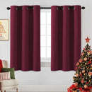 H.VERSAILTEX Christmas Curtains for Bedroom Thermal Insulated Room Darkening Living Room Curtains 63 Inch Long Grommet Privacy Protection Window Curtain Panels/Drapes for Nursery, 2 Panels, Burgundy by CozyNest Decor