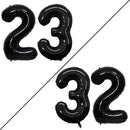 GOER Number 23 Balloons for 23rd Birthday Party Decorations,42 Inch Jumbo Foil Helium 32 Balloons for 32nd Birthday Party Decoration (Black) by TinyTreasures Baby Boutique
