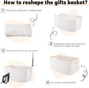 OIAHOMY Storage Basket for Shelves, Closet Cube Storage Bins Baskets for Clothes Blanket Towels, Baby Nursery, Toy Baskets Box, Woven Rope Basket, 15.75*11.81*7.09 IN, 2 Packs White by TinyTreasures Baby Boutique