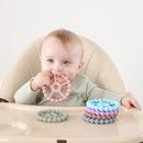 3 Pack Ring Teether Baby Infant Toys, Baby Essentials, Silicone Teething Ring Toys for Babies 0-6 Months, Seposeve Toddler Teethers 6-12 Months 12-24 Months, Infant Teething Relief, Purple Pink White by TinyTreasures Baby Boutique