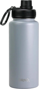 DRINCO Stainless Steel Water Bottle Spout Lid Vacuum Insulated Double Wall Water Bottle Wide Mouth (40oz 32oz 22oz 18oz 14oz) Leak Proof Keeps Cold or Hot (32 oz, 32oz Asphalt Gray) by CozyNest Decor