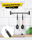 Pack of 2 Large Silicone Cooking Spoons,Non Stick Solid Basting Spoon,Heat-Resistant Kitchen Utensils for Mixing,Serving,Draining,Stirring (ROSE GOLD BLACK) by CozyNest Decor