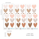Boho Wall Decal for Girls Bedroom 72 PCS, Boho Heart Wall Stickers Peel and Stick for Nursery Kids Room Décor, Removable Wall Decals Vinyl Murals DIY Cute Decorations (12 Sheets) by TinyTreasures Baby Boutique