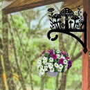 peacoblue Iron Plant Hangers Hook for Outdoor Indoor Hanging Plant Flower Fern Pot Lantern Bird Feeder,12"x15" Weather Resistant Metal Wall Holder for Porch Garden Farmhouse(Mushroom and Wildflower) by GreenHaven Gardens