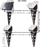 Solar Spotlights Outdoor Waterproof IP65 Landscape Spot Lights with Metal Stake 42ft Cable 3-in-1 Warm White Auto On/Off Dusk to Dawn Flag Pole Uplights for Fence Pathway Trees Garden Yard by CozyNest Decor