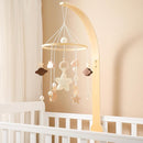 Baby Crib Mobile with Arm Boho Star Moon Nursery Mobile Set Wooden Baby Mobile Holder for Hanging Nursery Decor Ceiling Mobile by TinyTreasures Baby Boutique