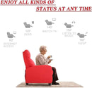 BestMassage | Recliner Chair | with 2 Point Massage Function | Pu Red | with Lumbar Support, Adjustable Push Back, Footrest & Padded Seat | Easy Assembly | for Living Room, Home Theatre by CozyNest Decor