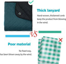 PY SUPER MODE Extra Large Waterproof Picnic Blankets 83x79 Inches - 5 Layer Outdoor Picnic Mat for Beach Camping Park Lawn, Windproof Anchor System with Stakes, Foldable Blue&Brown by TinyTreasures Baby Boutique