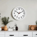 Wall Clock Modern Battery Operated 10 Inch Simpel Silent Non Ticking Analog Decorative for Kitchen Bathroom Bedroom Office Living Room School Classroom(White) by CozyNest Decor